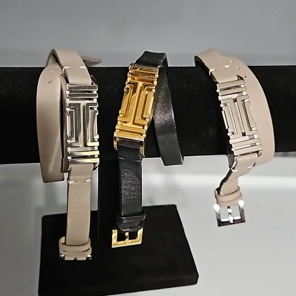 TORY BURCH EUC bracelets, leather for fit bit - Picture 1 of 5